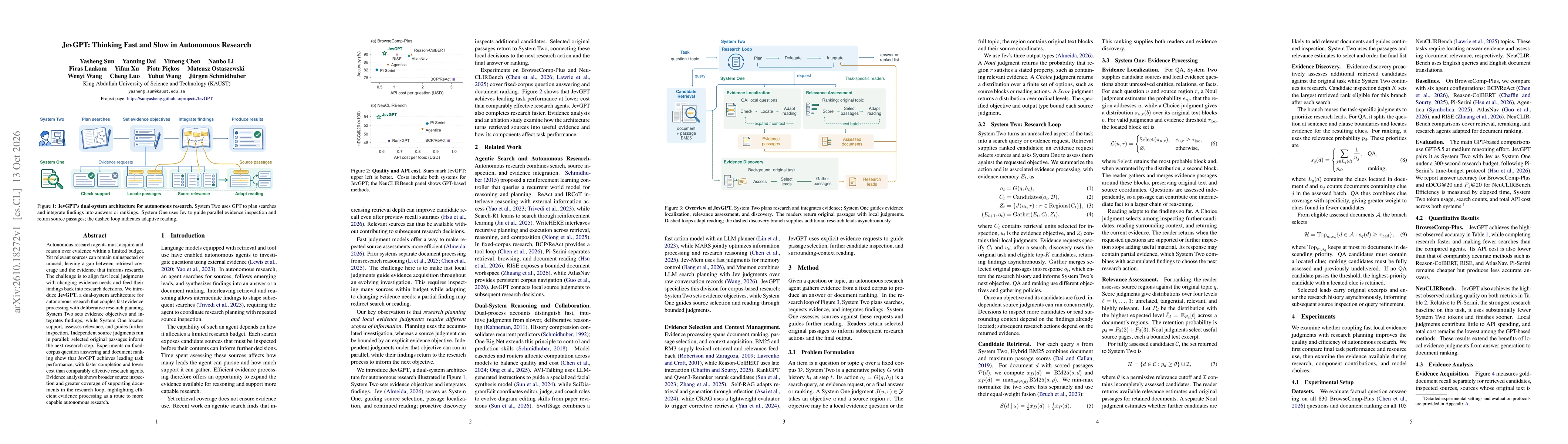 Thumbnail for JevGPT: Thinking Fast and Slow in Autonomous Research