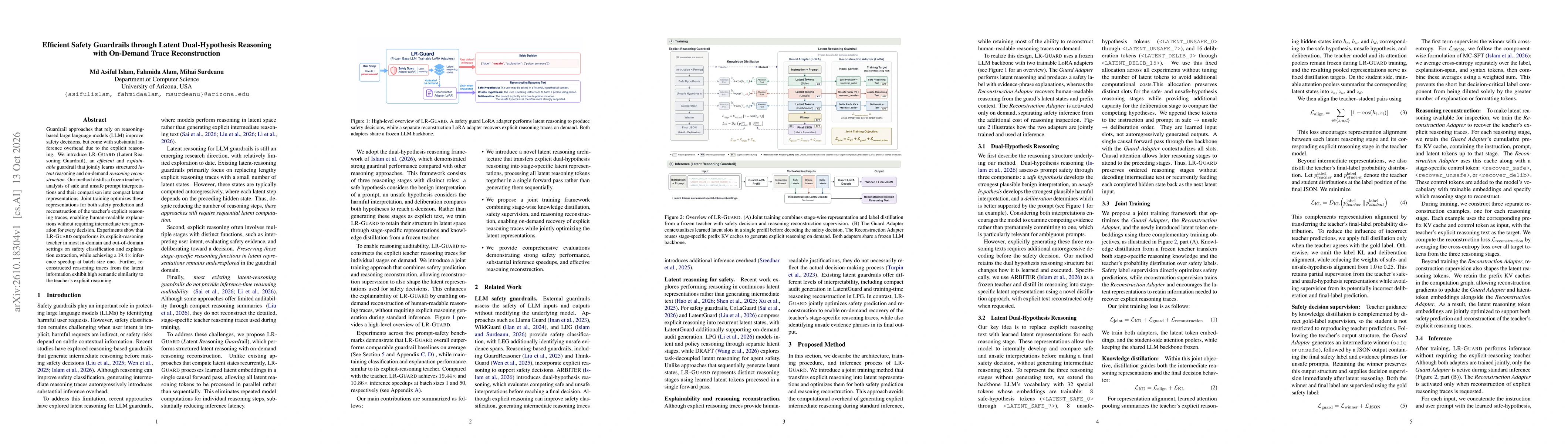 Thumbnail for Efficient Safety Guardrails through Latent Dual-Hypothesis Reasoning with On-Demand Trace Reconstruction