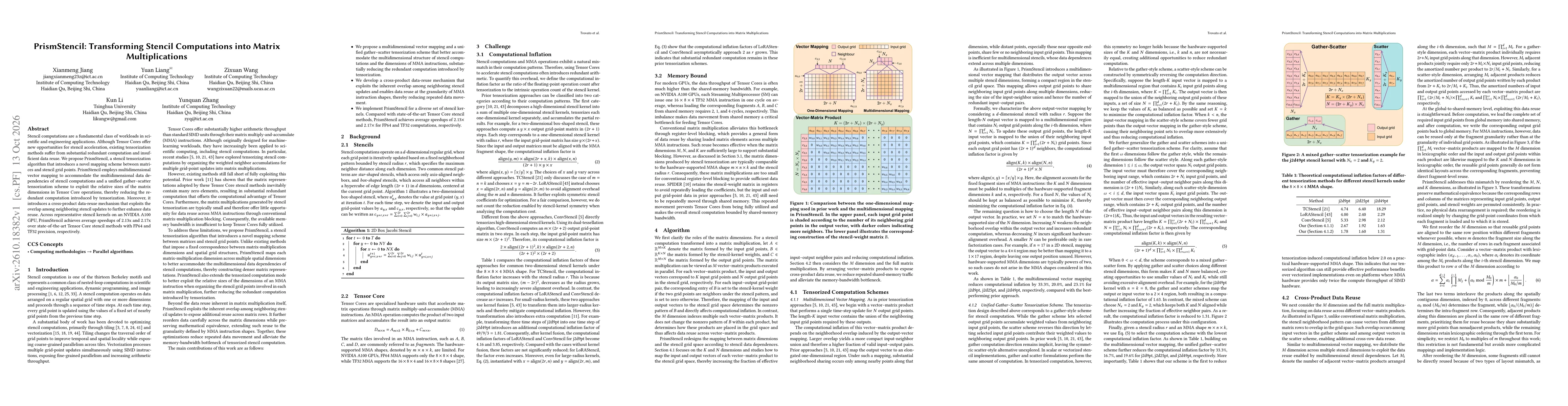 Thumbnail for PrismStencil: Transforming Stencil Computations into Matrix Multiplications