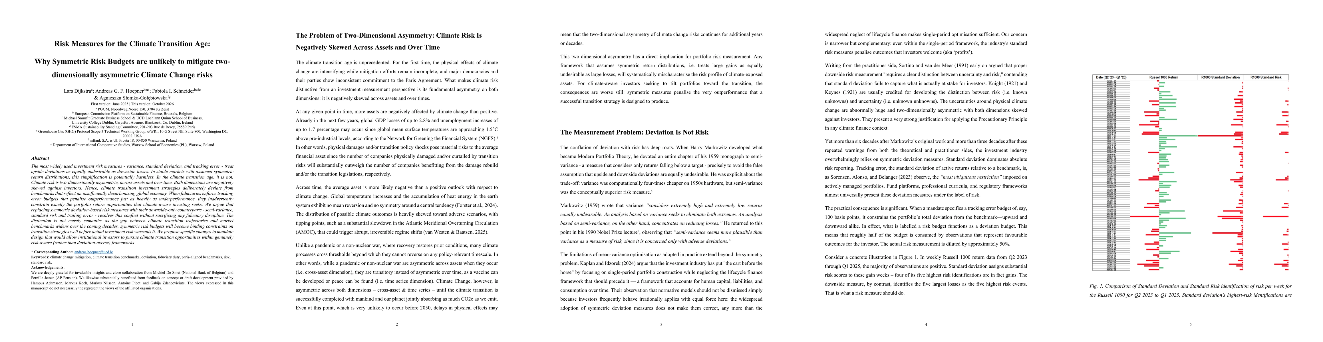 Thumbnail for Risk Measures for the Climate Transition Age: Why Symmetric Risk Budgets are unlikely to mitigate two-dimensionally asymmetric Climate Change risks