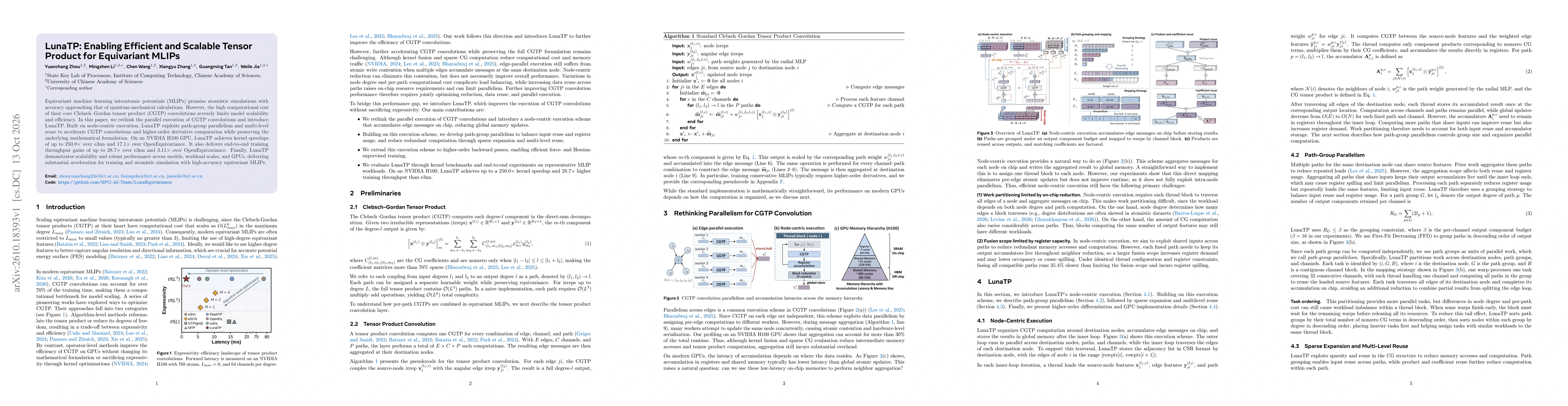 Thumbnail for LunaTP: Enabling Efficient and Scalable Tensor Product for Equivariant MLIPs