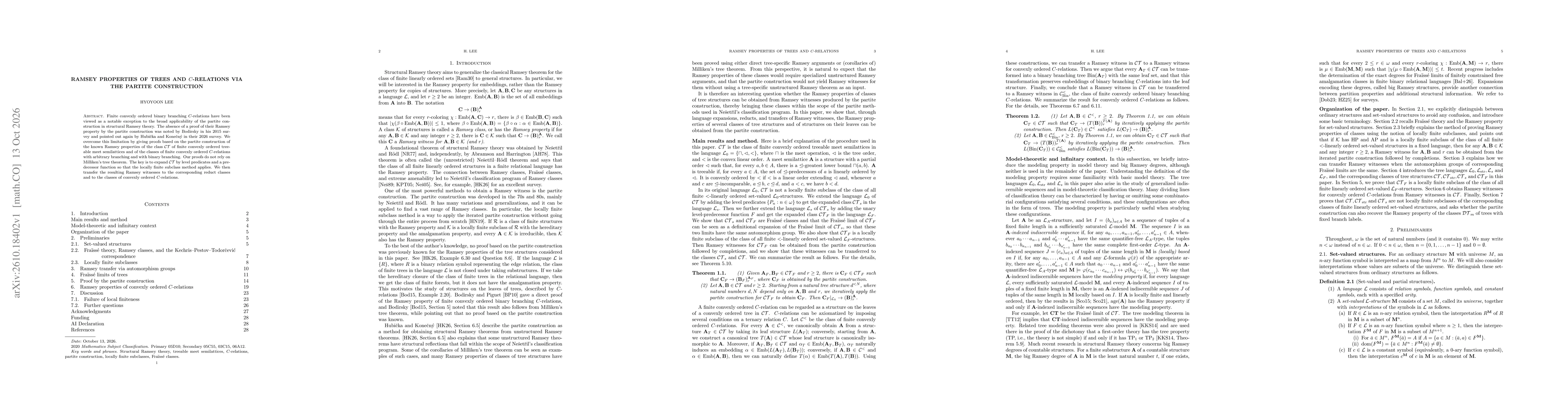 Thumbnail for Ramsey properties of trees and $C$-relations via the partite construction