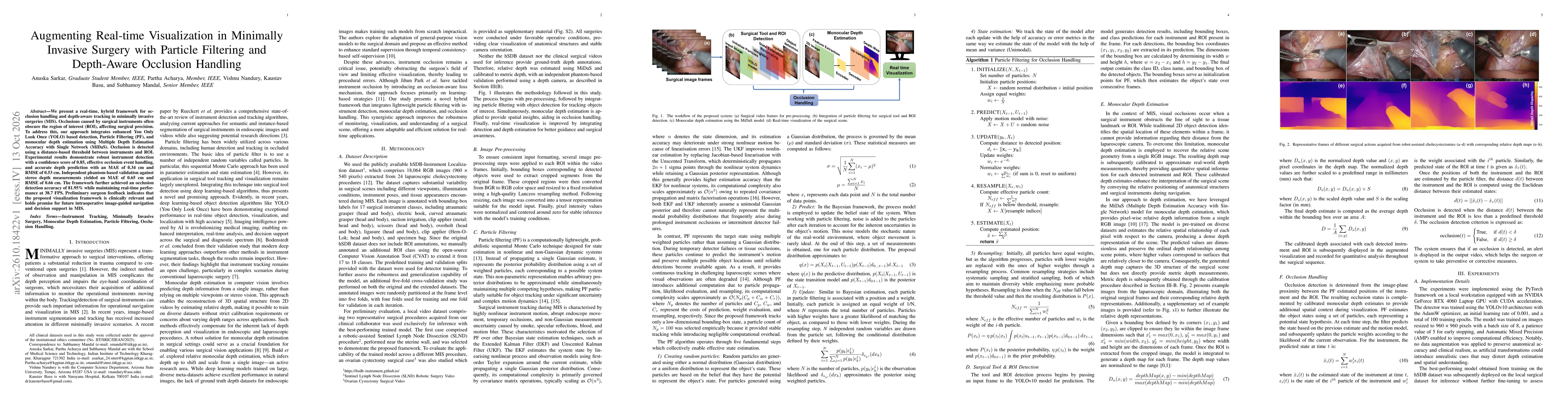 Thumbnail for Augmenting Real-time Visualization in Minimally Invasive Surgery with Particle Filtering and Depth-Aware Occlusion Handling