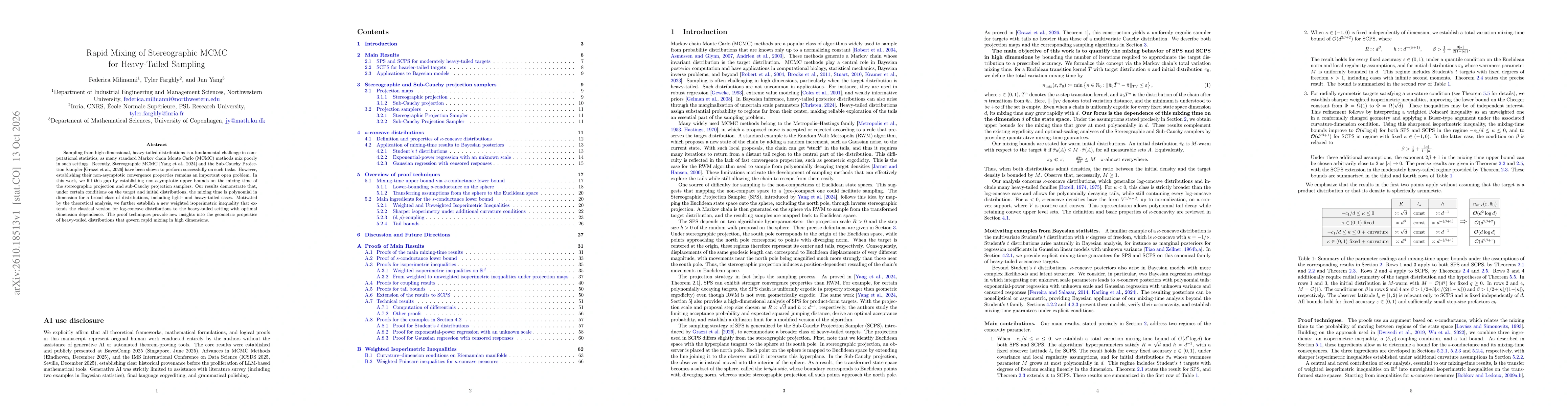 Thumbnail for Rapid Mixing of Stereographic MCMC for Heavy-Tailed Sampling