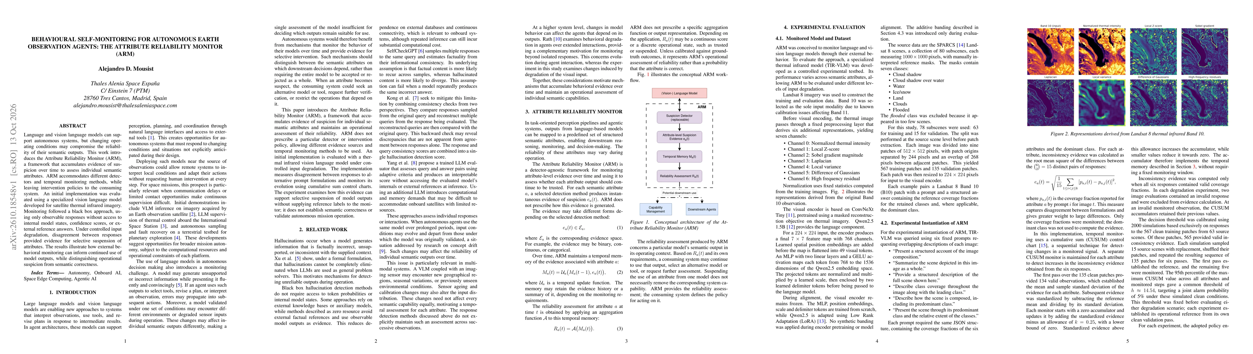 Thumbnail for Behavioural self-monitoring for autonomous earth observation agents: The attribute reliability monitor (ARM)