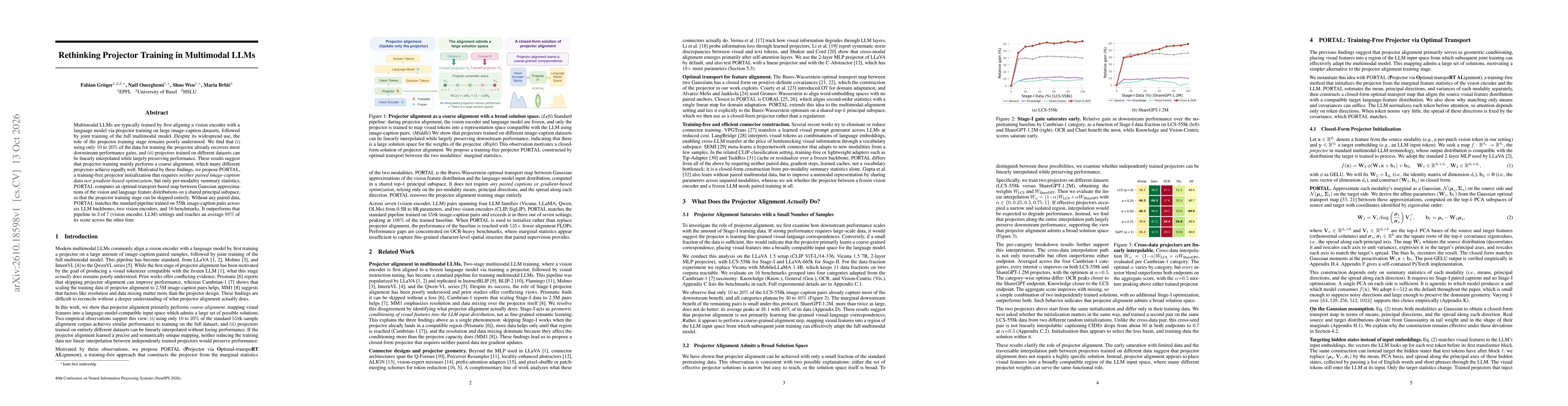 Thumbnail for Rethinking Projector Training in Multimodal LLMs