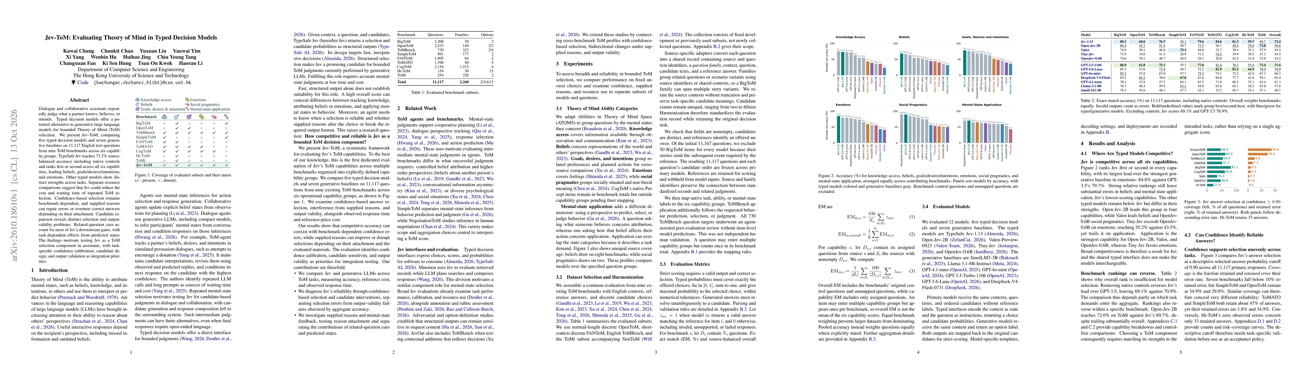 Thumbnail for Jev-ToM: Evaluating Theory of Mind in Typed Decision Models