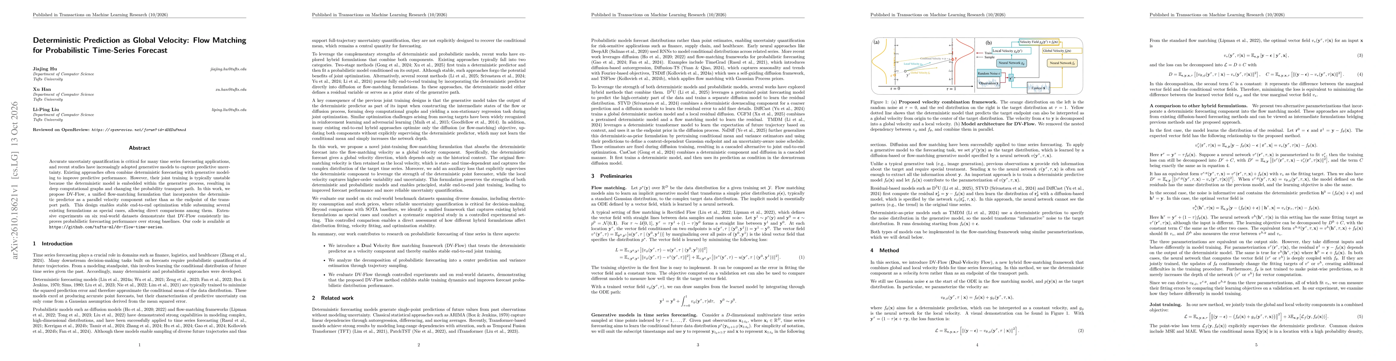Thumbnail for Deterministic Prediction as Global Velocity: Flow Matching for Probabilistic Time-Series Forecast
