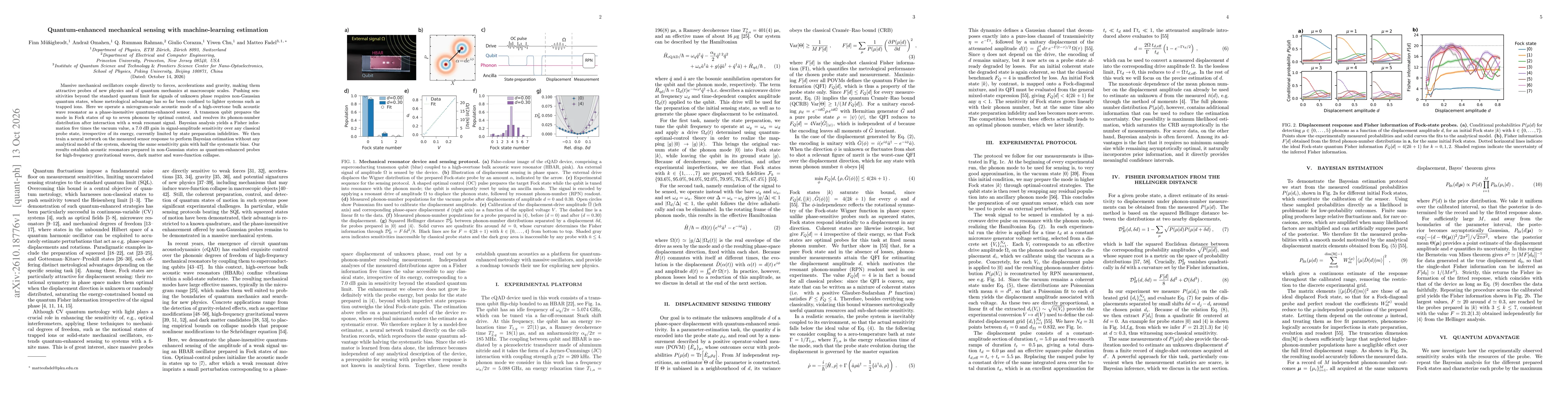 Thumbnail for Quantum-enhanced mechanical sensing with machine-learning estimation