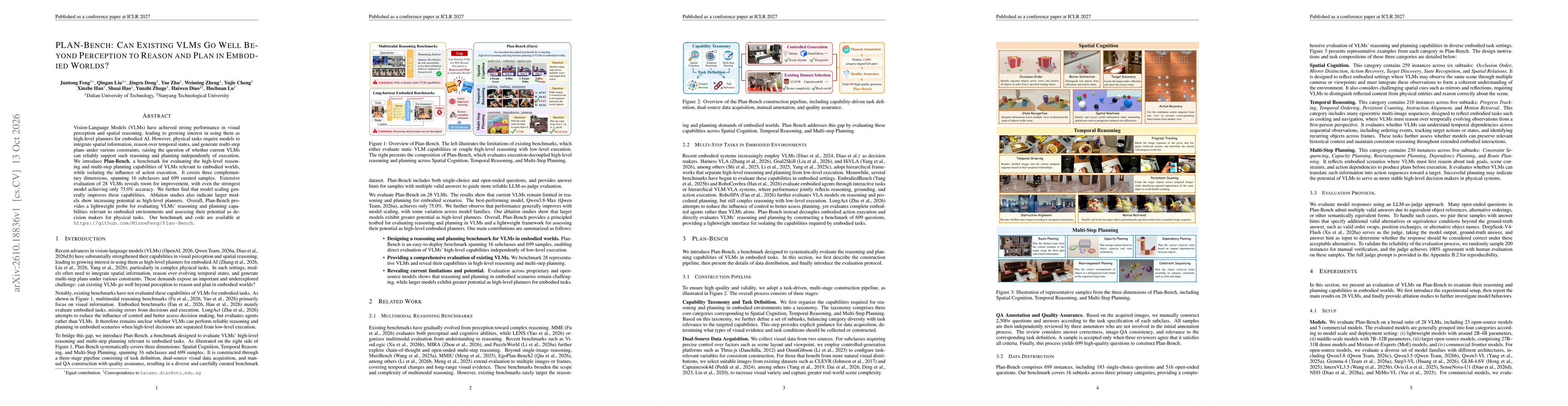 Thumbnail for Plan-Bench: Can Existing VLMs Go Well Beyond Perception to Reason and Plan in Embodied Worlds?
