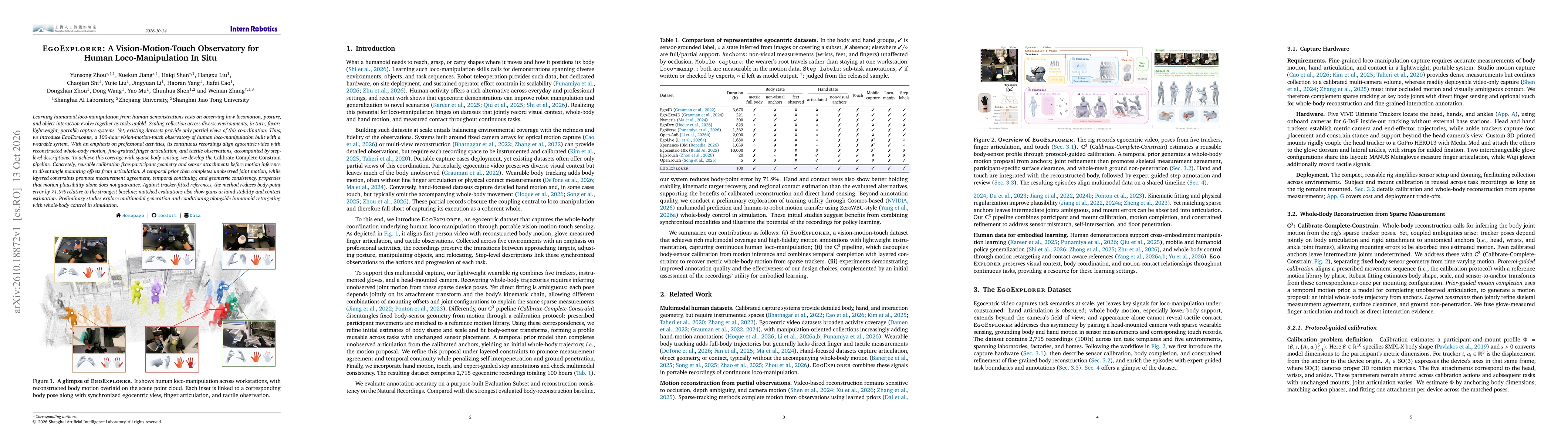 Thumbnail for EgoExplorer: A Vision-Motion-Touch Observatory for Human Loco-Manipulation In Situ