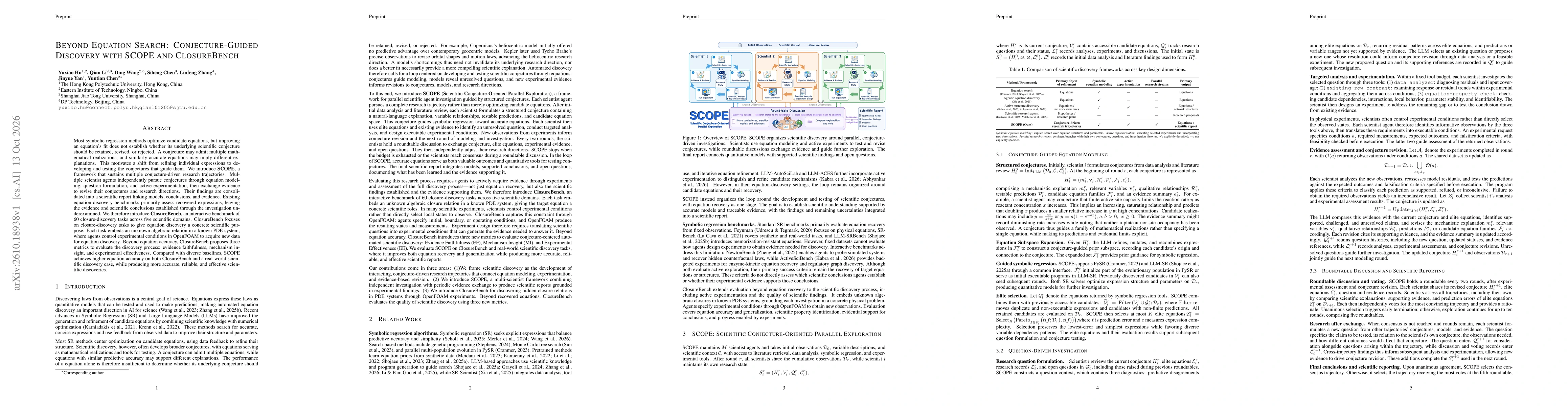 Thumbnail for Beyond Equation Search: Conjecture-Guided Discovery with SCOPE and ClosureBench