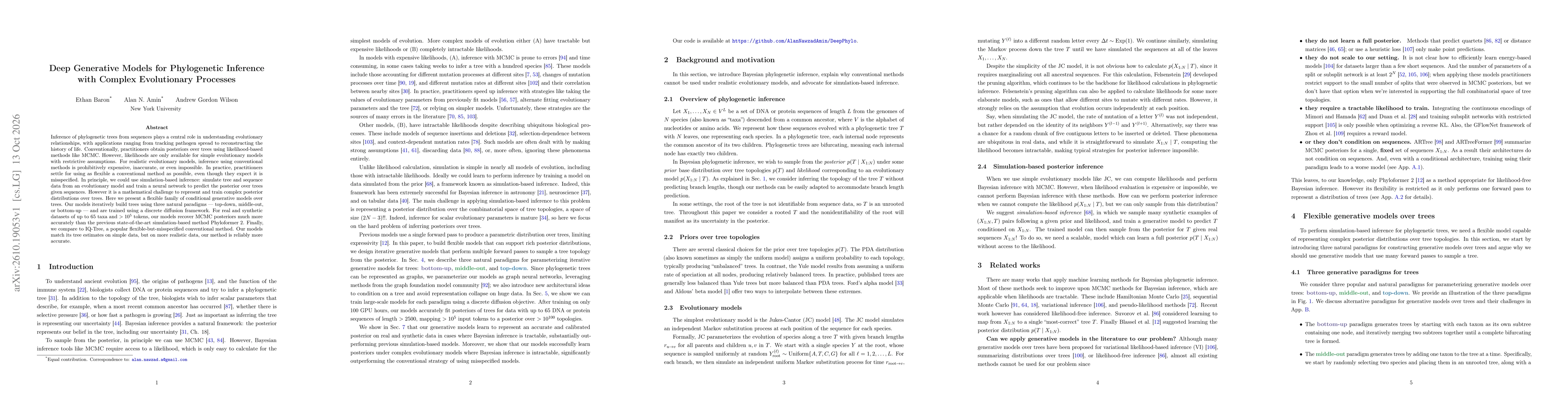 Thumbnail for Deep Generative Models for Phylogenetic Inference with Complex Evolutionary Processes