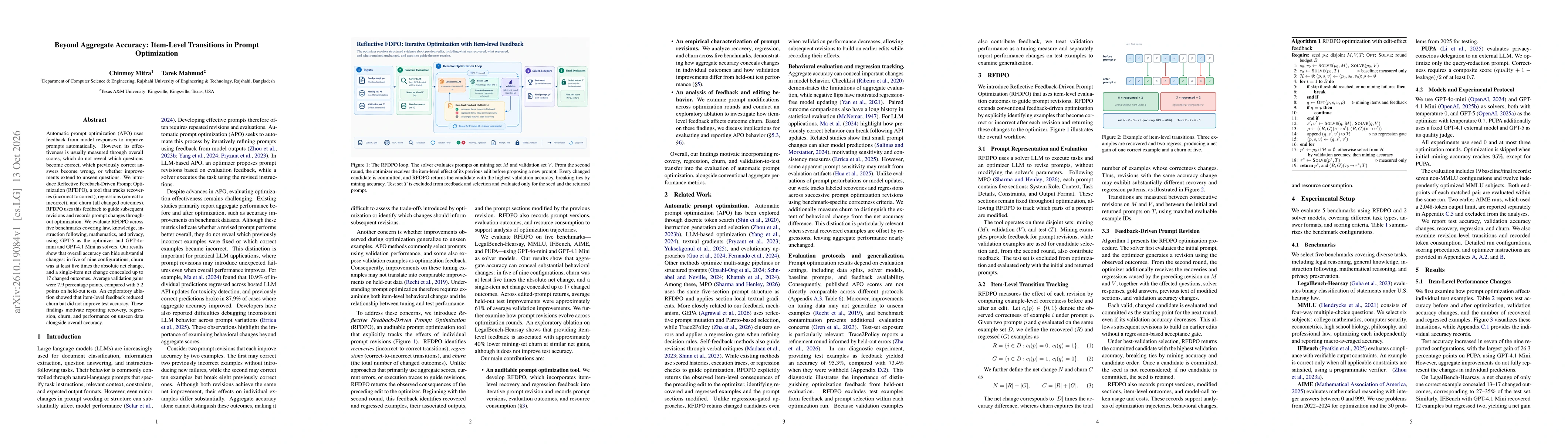 Thumbnail for Beyond Aggregate Accuracy: Item-Level Transitions in Prompt Optimization