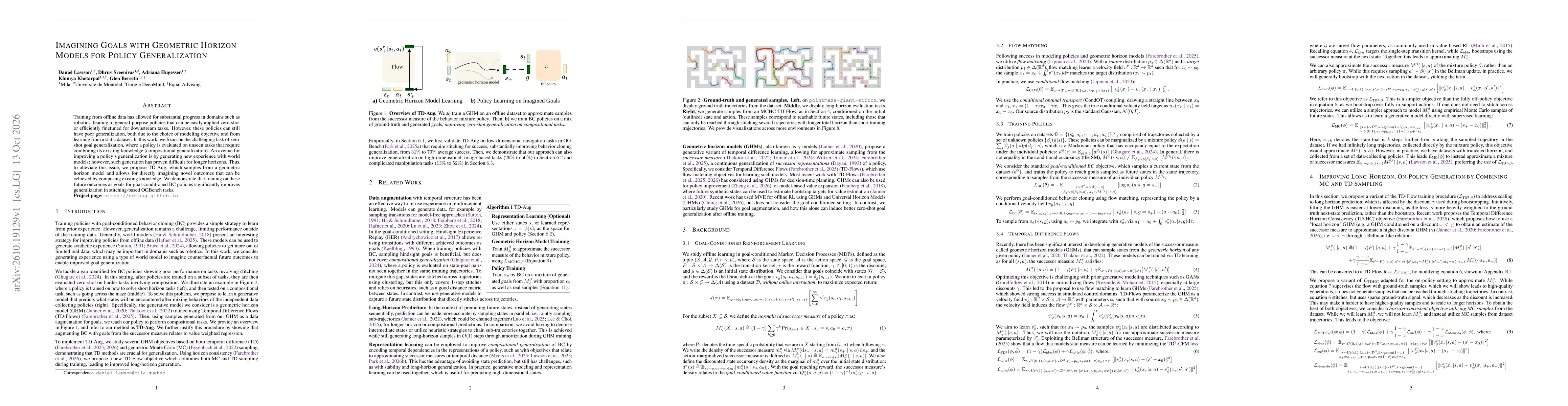 Thumbnail for Imagining Goals with Geometric Horizon Models for Policy Generalization