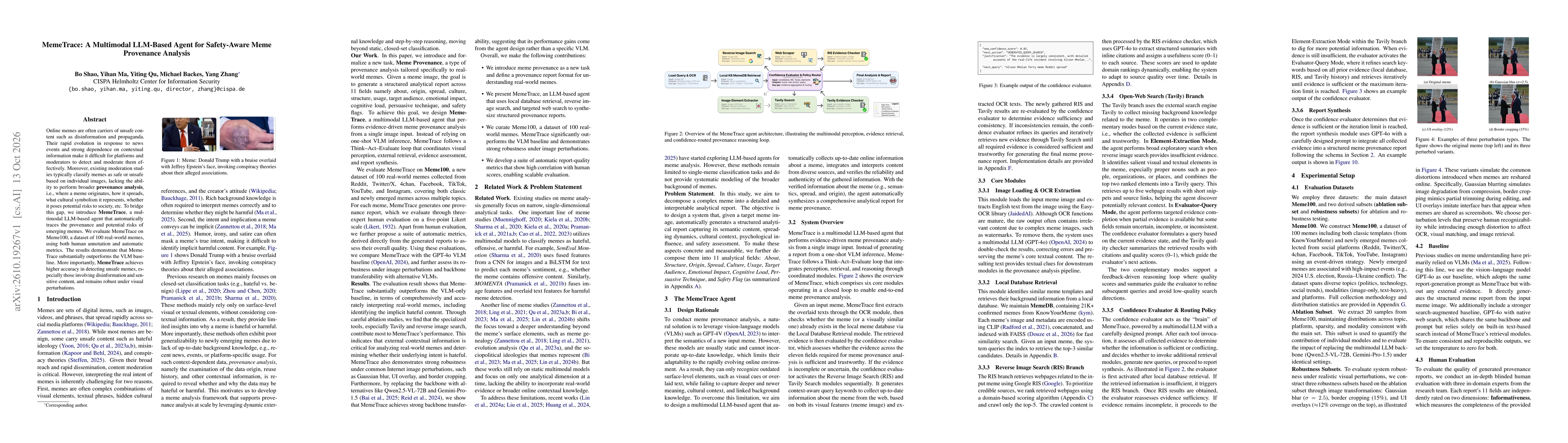 Thumbnail for MemeTrace: A Multimodal LLM-Based Agent for Safety-Aware Meme Provenance Analysis