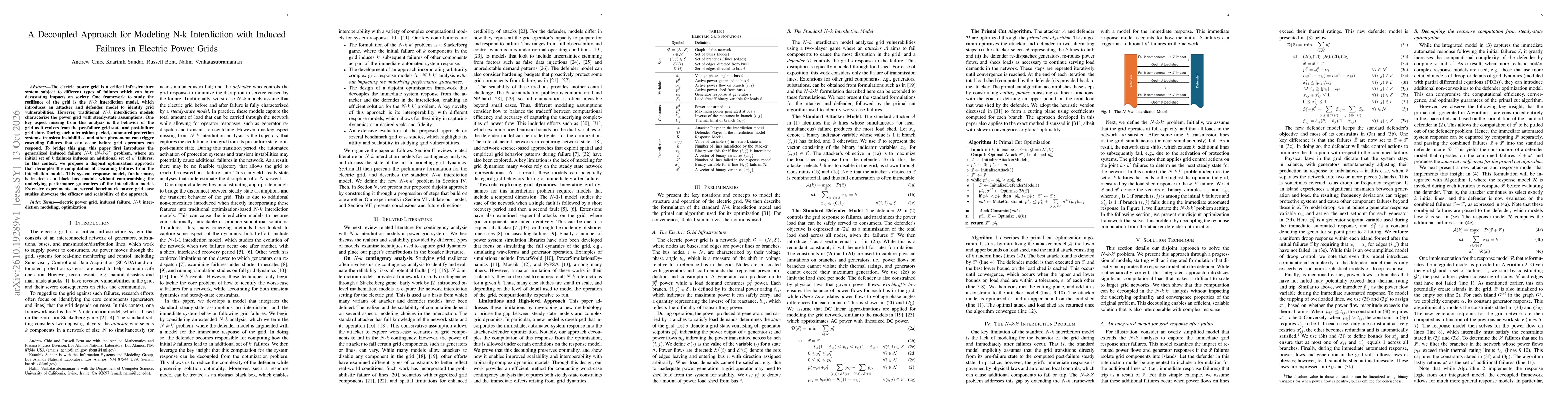 Thumbnail for A Decoupled Approach for Modeling N-k Interdiction with Induced Failures in Electric Power Grids
