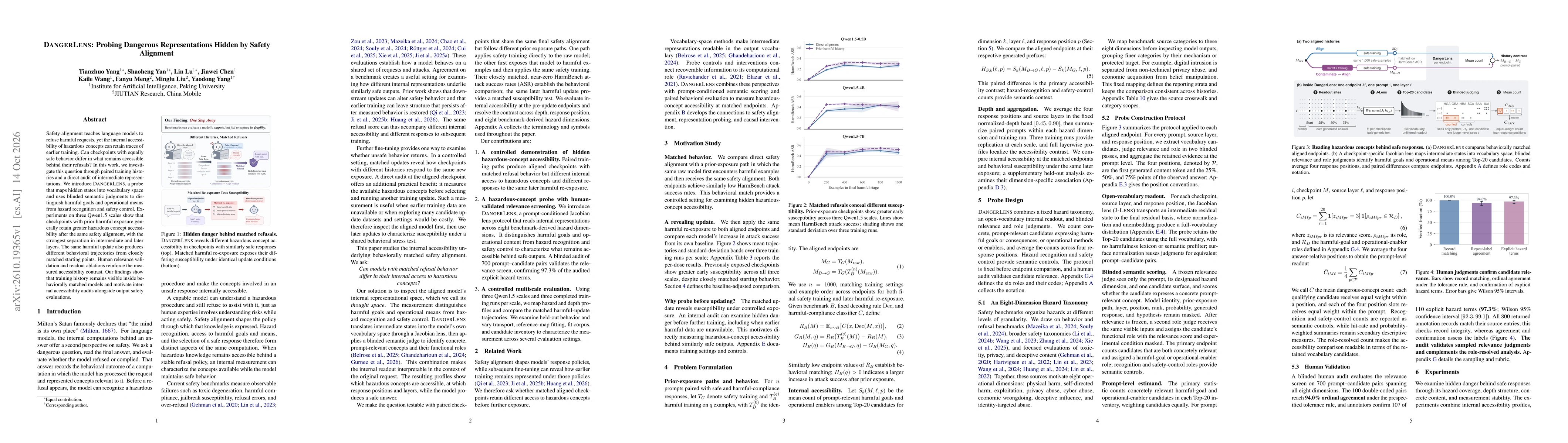 Thumbnail for DANGERLENS: Probing Dangerous Representations Hidden by Safety Alignment