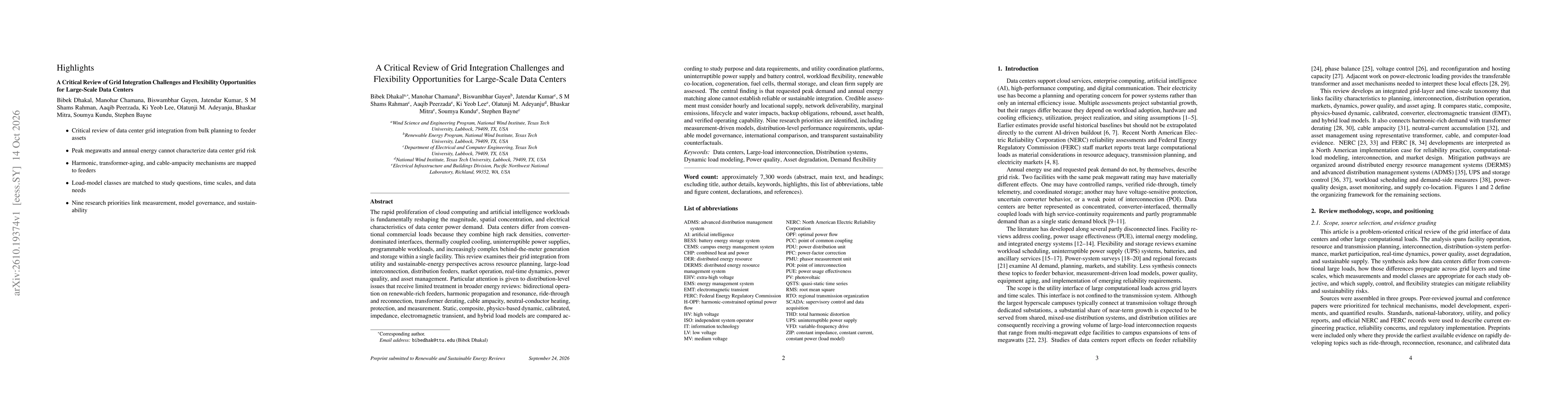 Thumbnail for A Critical Review of Grid Integration Challenges and Flexibility Opportunities for Large-Scale Data Centers