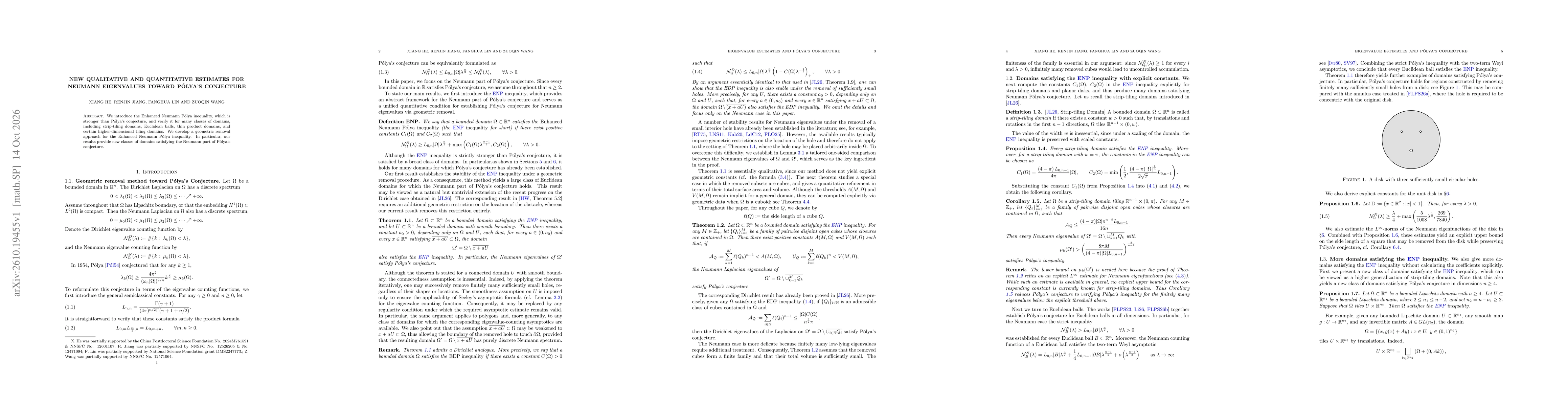 Thumbnail for New Qualitative and Quantitative Estimates for Neumann Eigenvalues toward Pólya's Conjecture