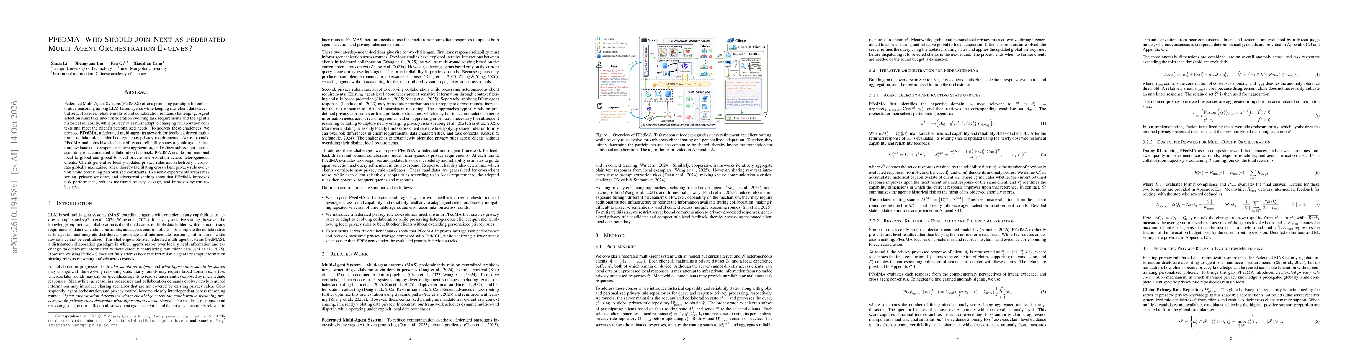 Thumbnail for PFedMA: Who Should Join Next as Federated Multi-Agent Orchestration Evolves?