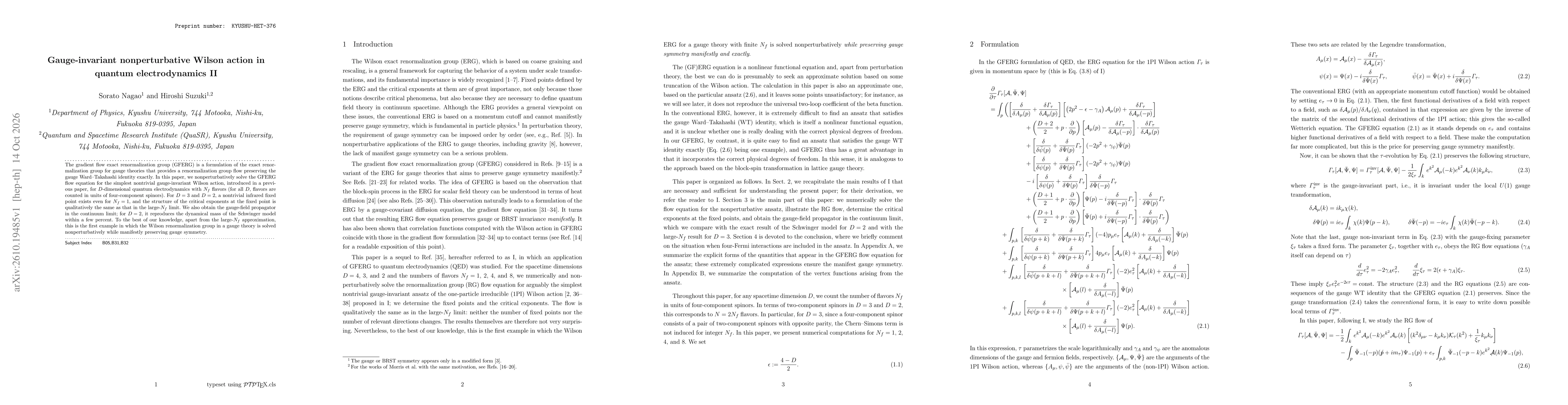 Thumbnail for Gauge-invariant nonperturbative Wilson action in quantum electrodynamics II