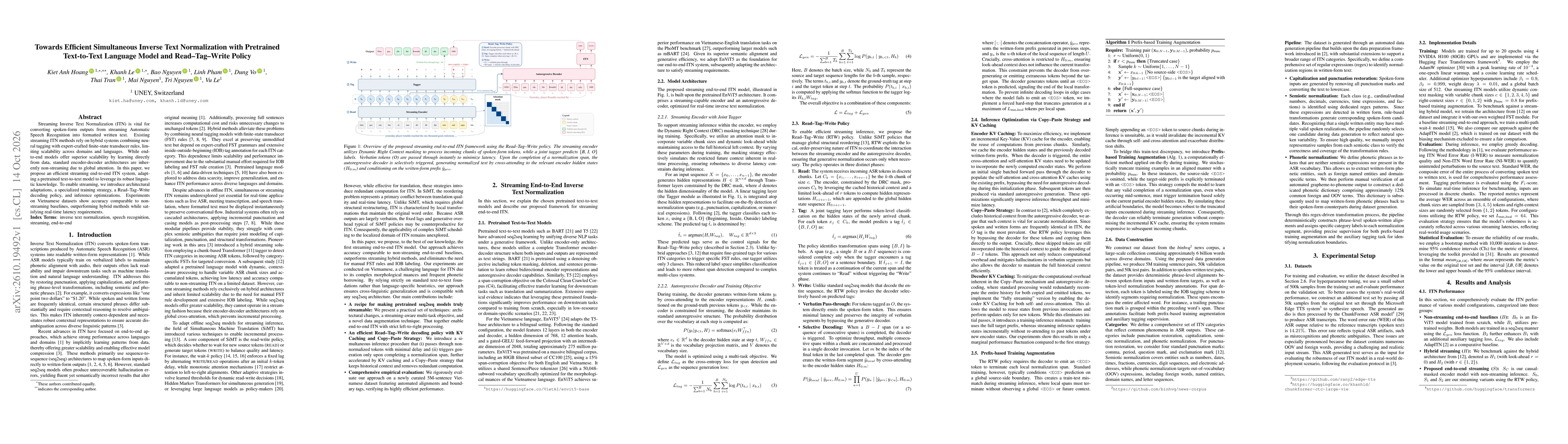 Thumbnail for Towards Efficient Simultaneous Inverse Text Normalization with Pretrained Text-to-Text Language Model and Read-Tag-Write Policy