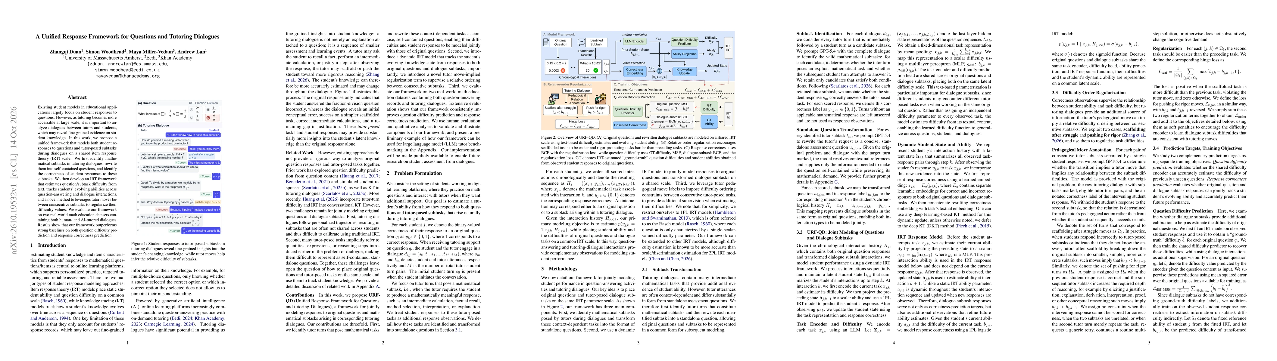 Thumbnail for A Unified Response Framework for Questions and Tutoring Dialogues