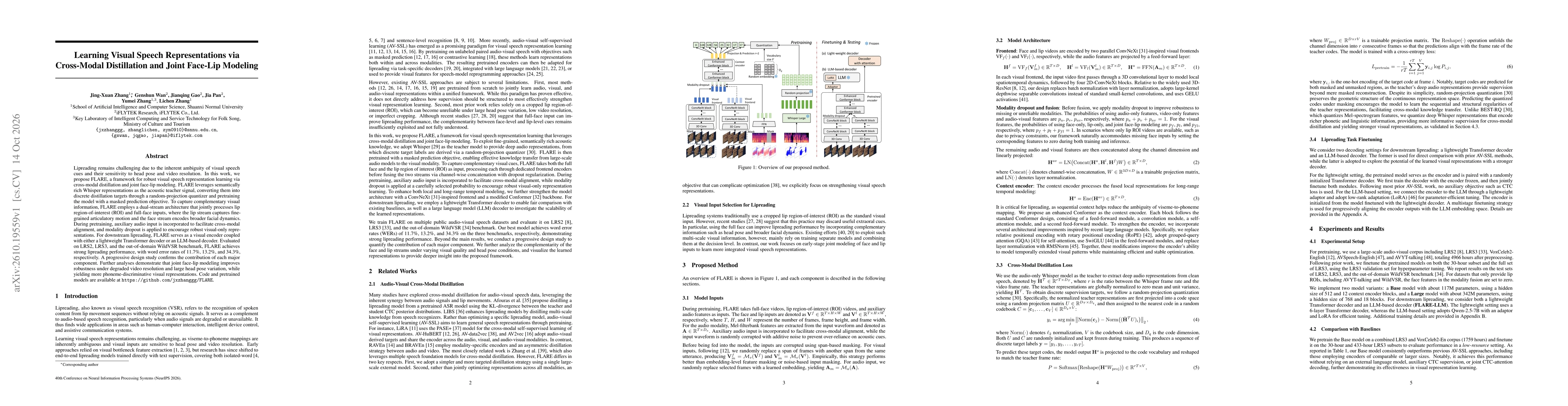 Thumbnail for Learning Visual Speech Representations via Cross-Modal Distillation and Joint Face-Lip Modeling