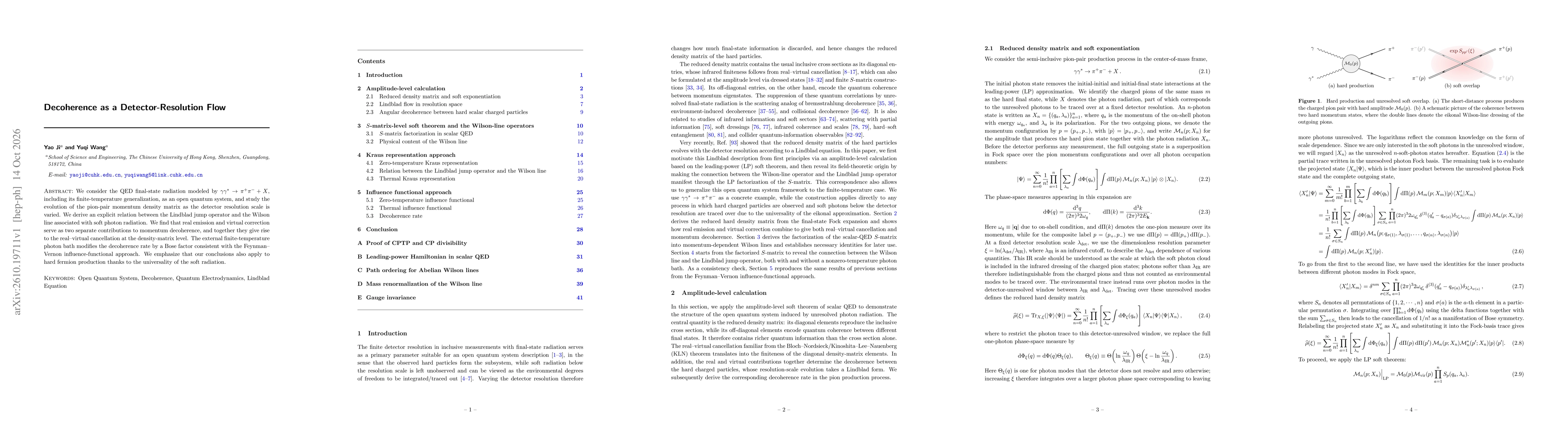 Thumbnail for Decoherence as a Detector-Resolution Flow