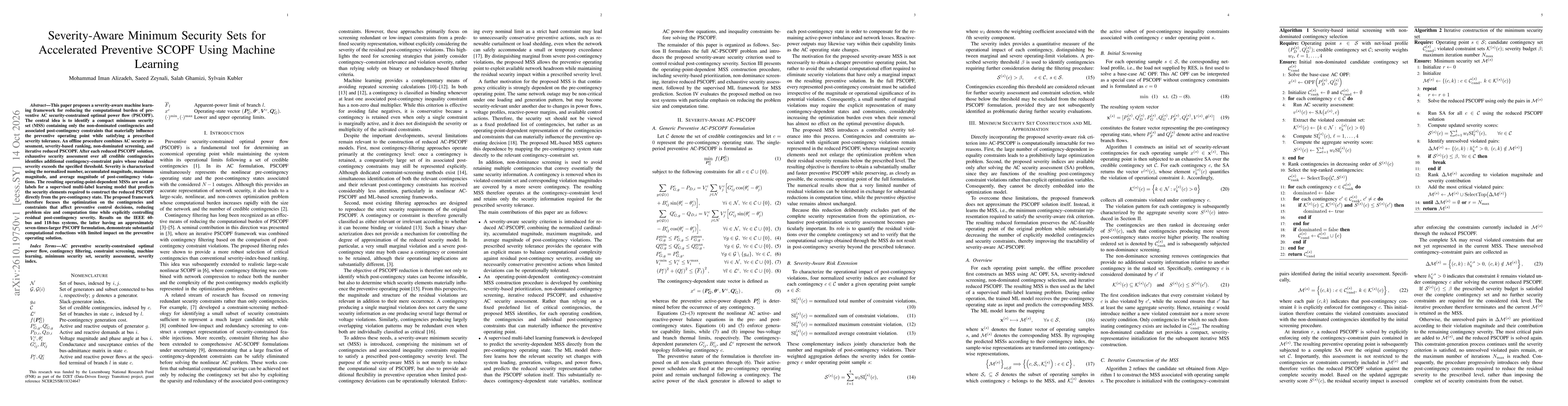 Thumbnail for Severity-Aware Minimum Security Sets for Accelerated Preventive SCOPF Using Machine Learning