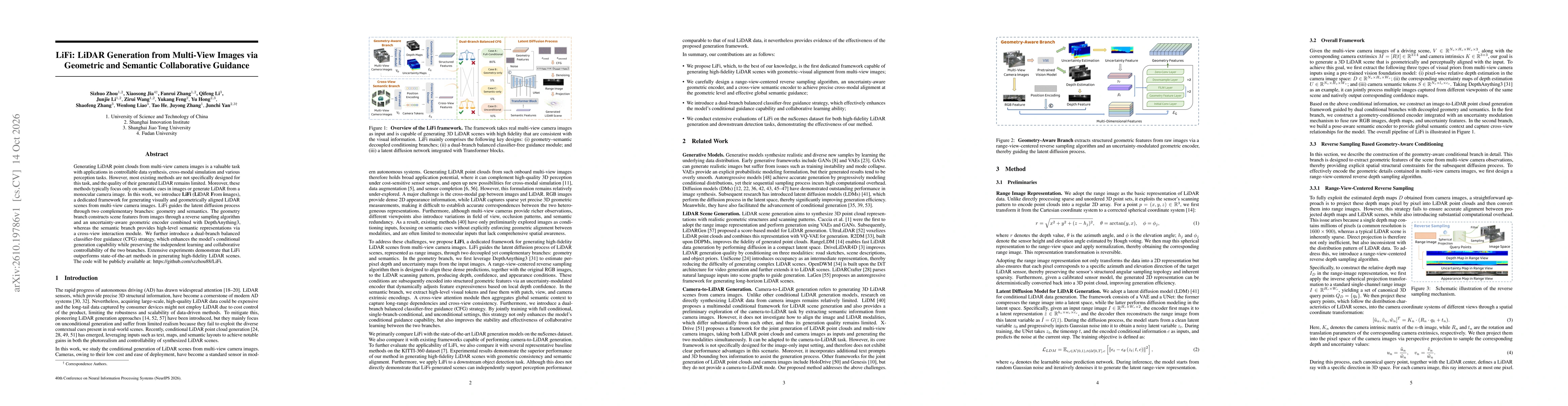 Thumbnail for LiFi: LiDAR Generation from Multi-View Images via Geometric and Semantic Collaborative Guidance
