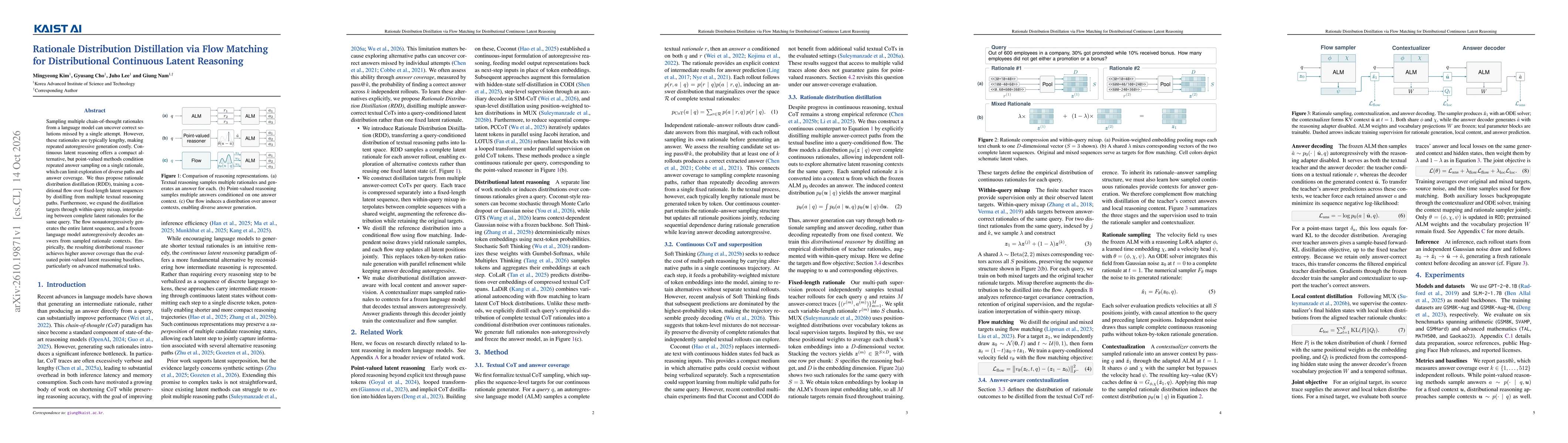 Thumbnail for Rationale Distribution Distillation via Flow Matching for Distributional Continuous Latent Reasoning