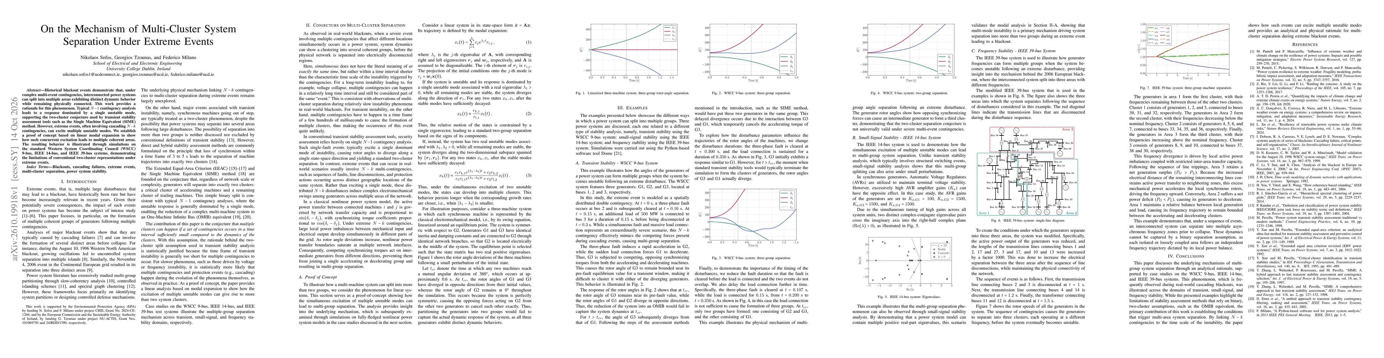 Thumbnail for On the Mechanism of Multi-Cluster System Separation Under Extreme Events