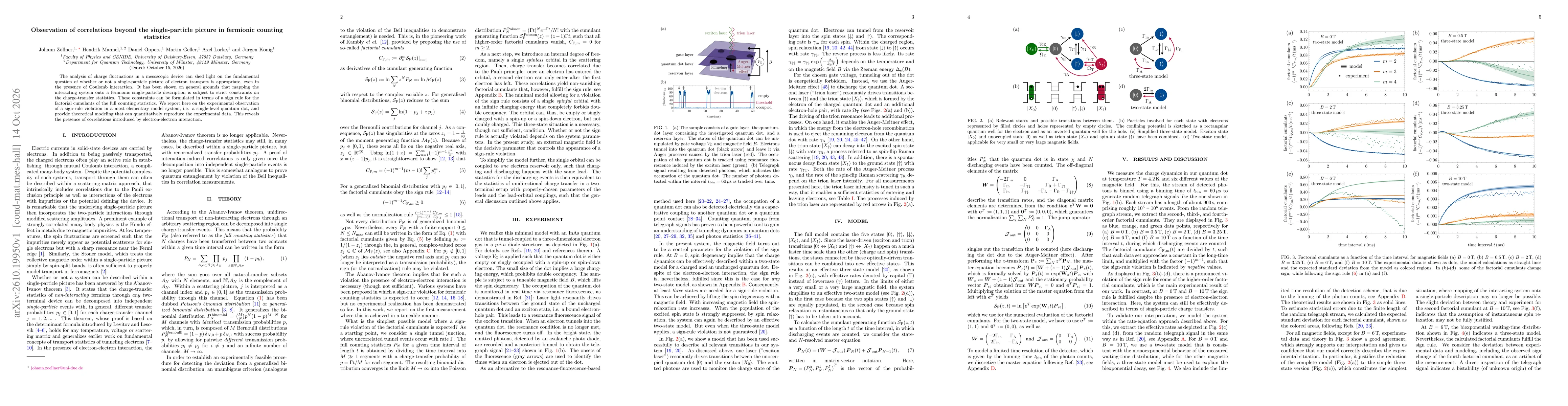 Thumbnail for Observation of correlations beyond the single-particle picture in fermionic counting statistics