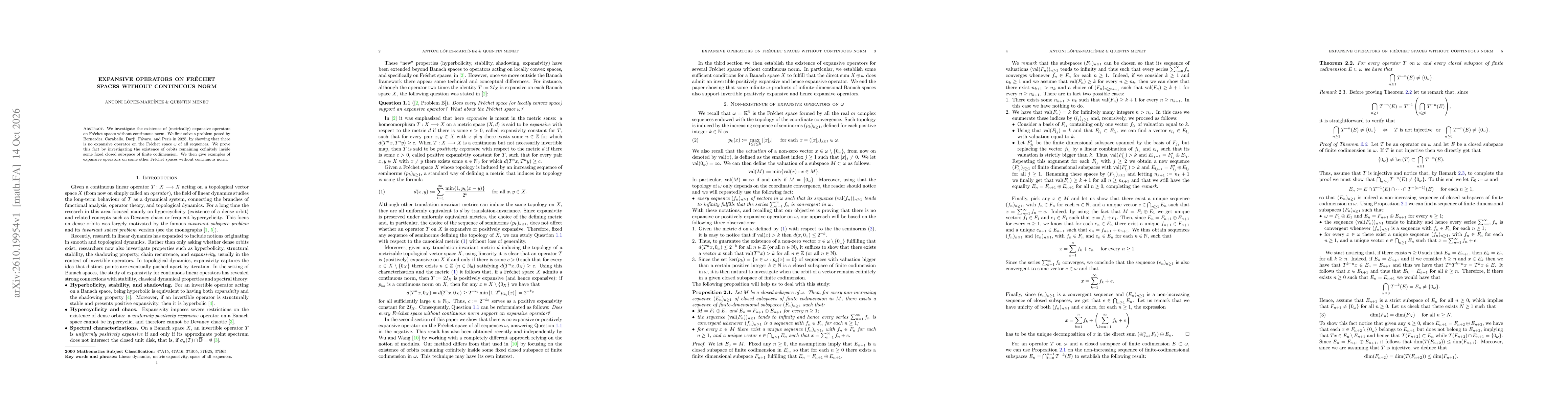 Thumbnail for Expansive operators on Fréchet spaces without continuous norm