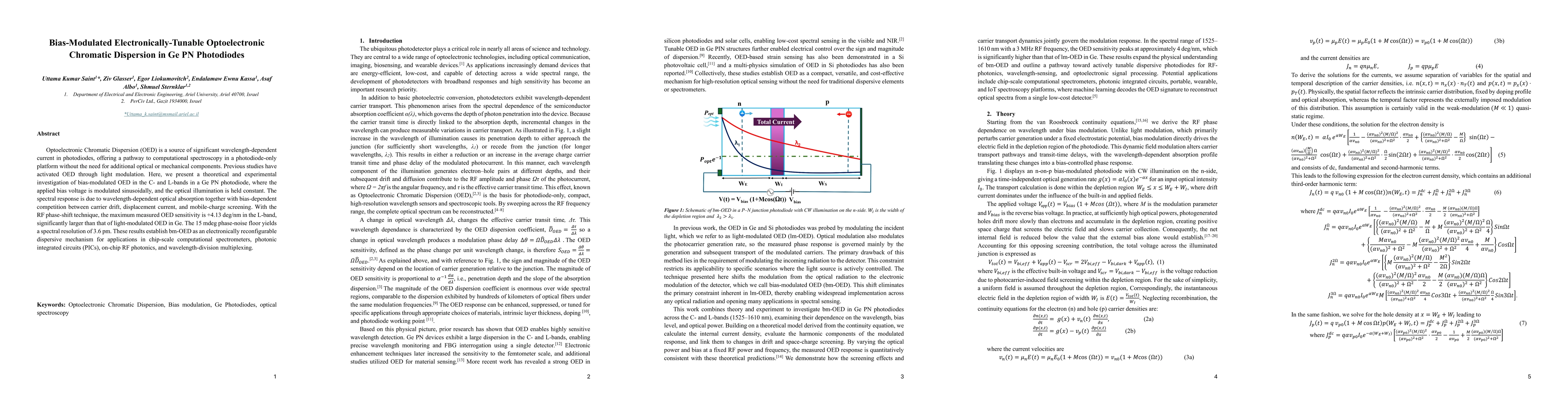 Thumbnail for Bias-Modulated Electronically-Tunable Optoelectronic Chromatic Dispersion in Ge PN Photodiodes