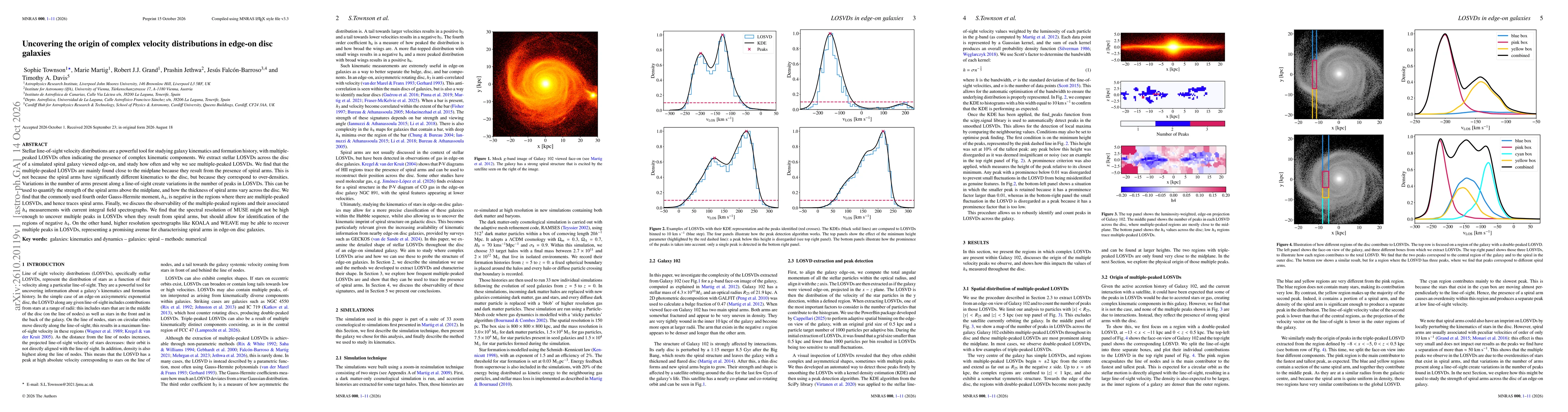Thumbnail for Uncovering the origin of complex velocity distributions in edge-on disc galaxies