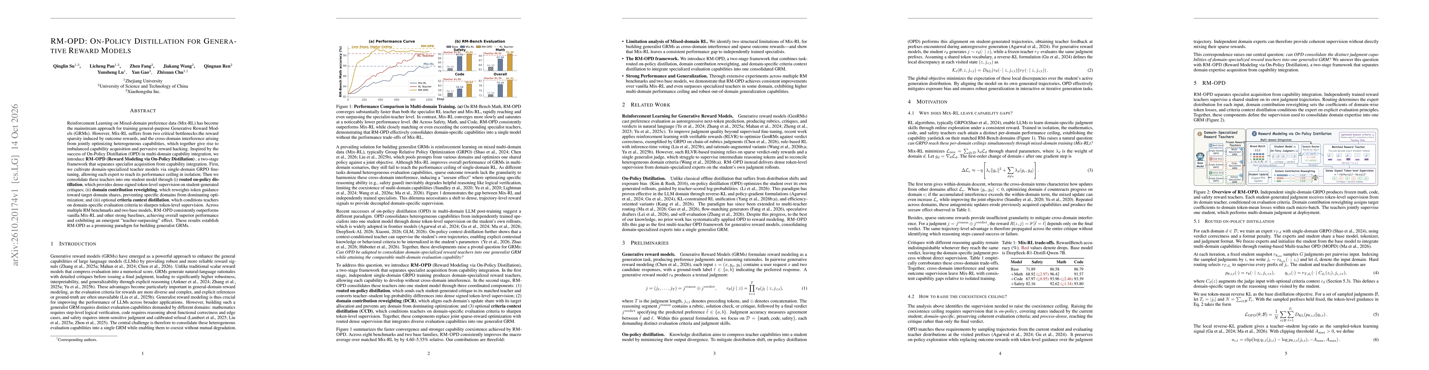 Thumbnail for RM-OPD: On-Policy Distillation for Generative Reward Models