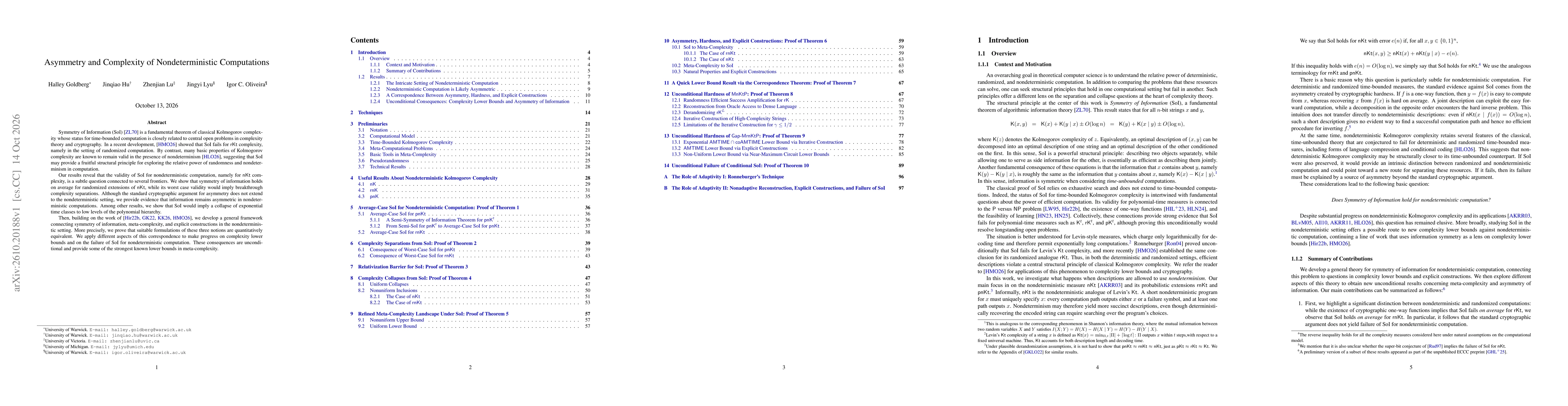 Thumbnail for Asymmetry and Complexity of Nondeterministic Computations