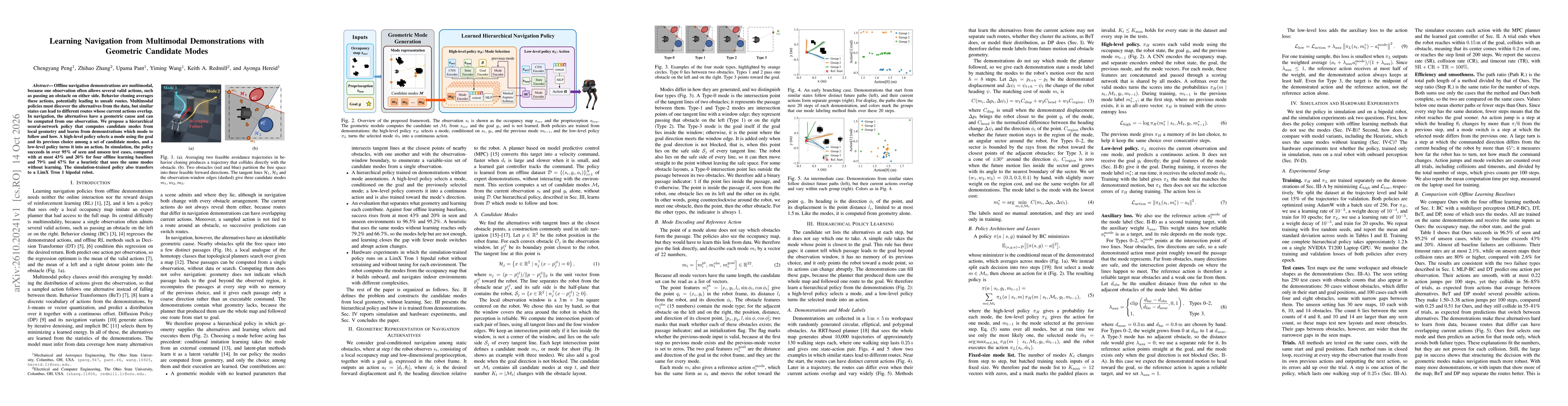 Thumbnail for Learning Navigation from Multimodal Demonstrations with Geometric Candidate Modes