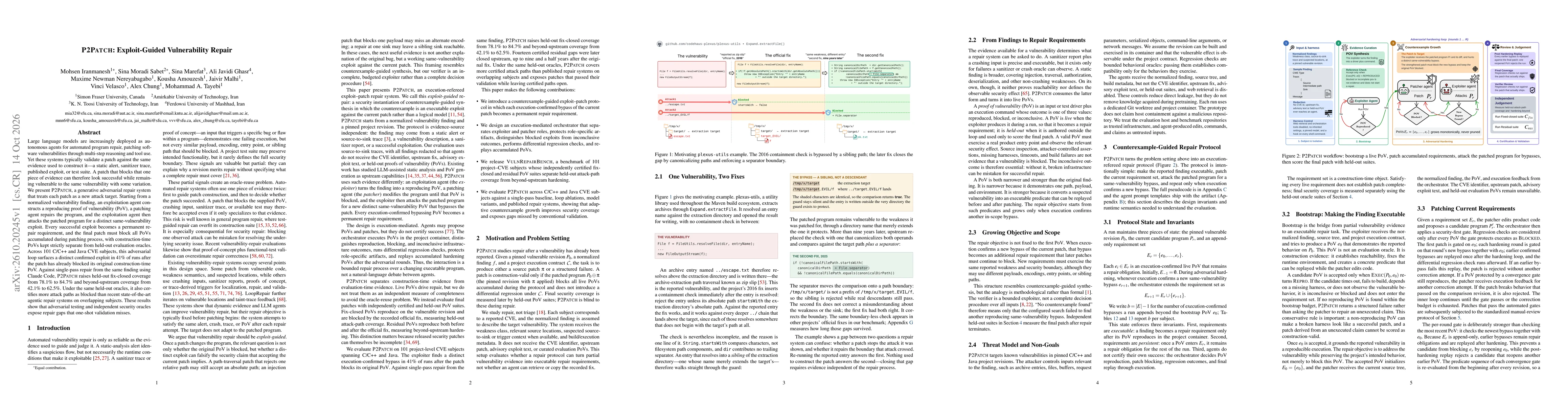 Thumbnail for P2Patch: Exploit-Guided Vulnerability Repair