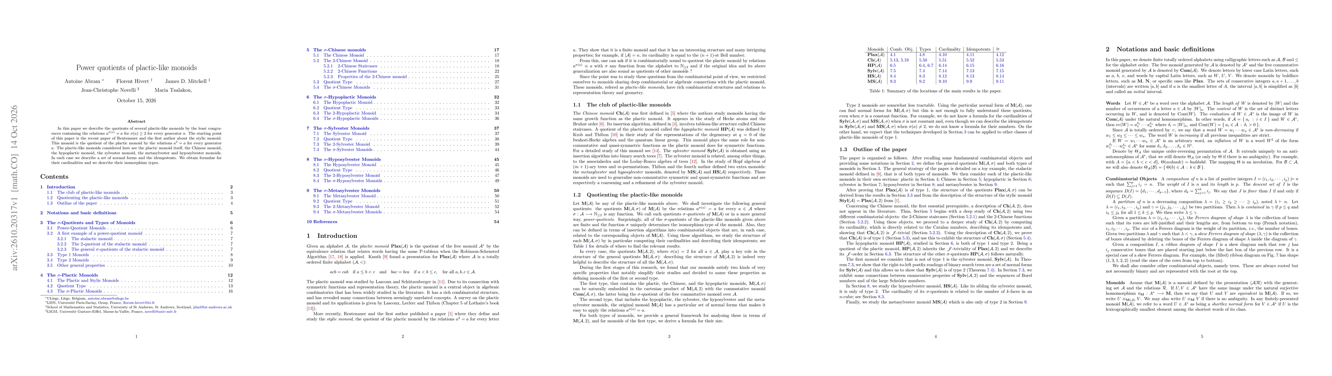 Thumbnail for Power quotients of plactic-like monoids
