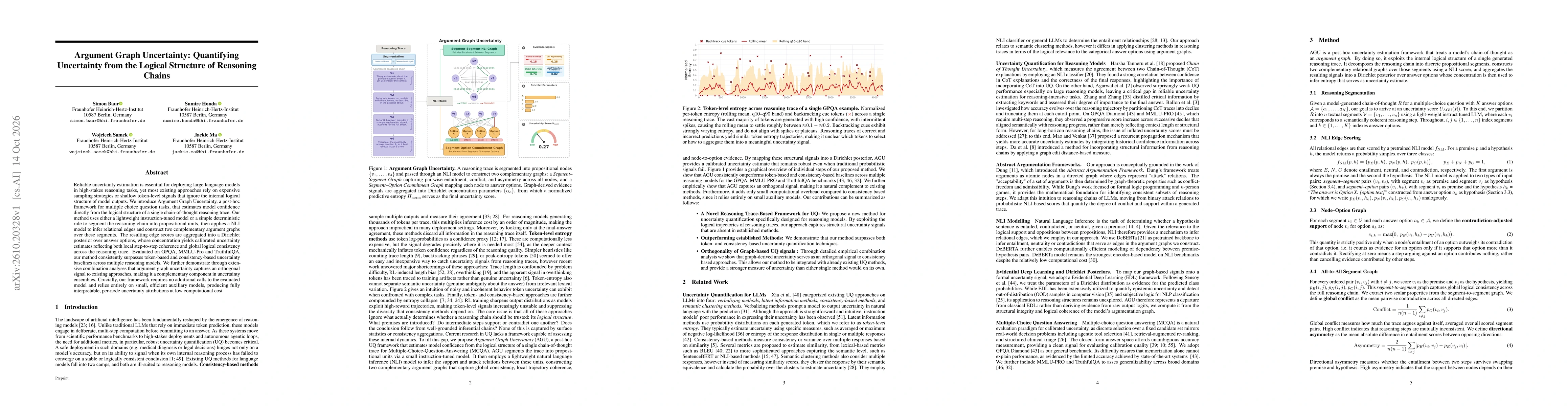 Thumbnail for Argument Graph Uncertainty: Quantifying Uncertainty from the Logical Structure of Reasoning Chains