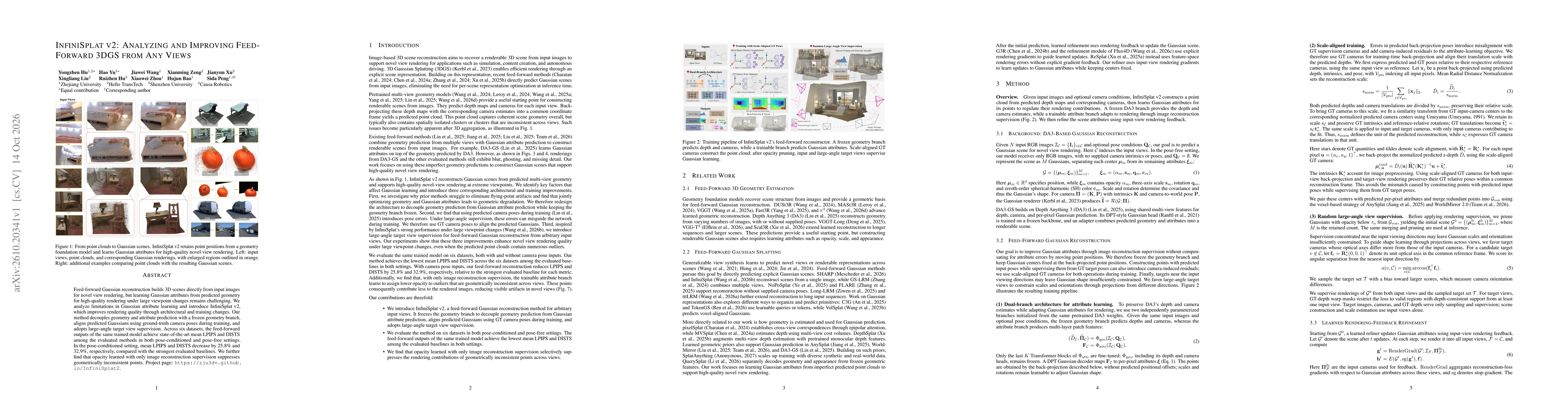 Thumbnail for InfiniSplat v2: Analyzing and Improving Feed-Forward 3DGS from Any Views