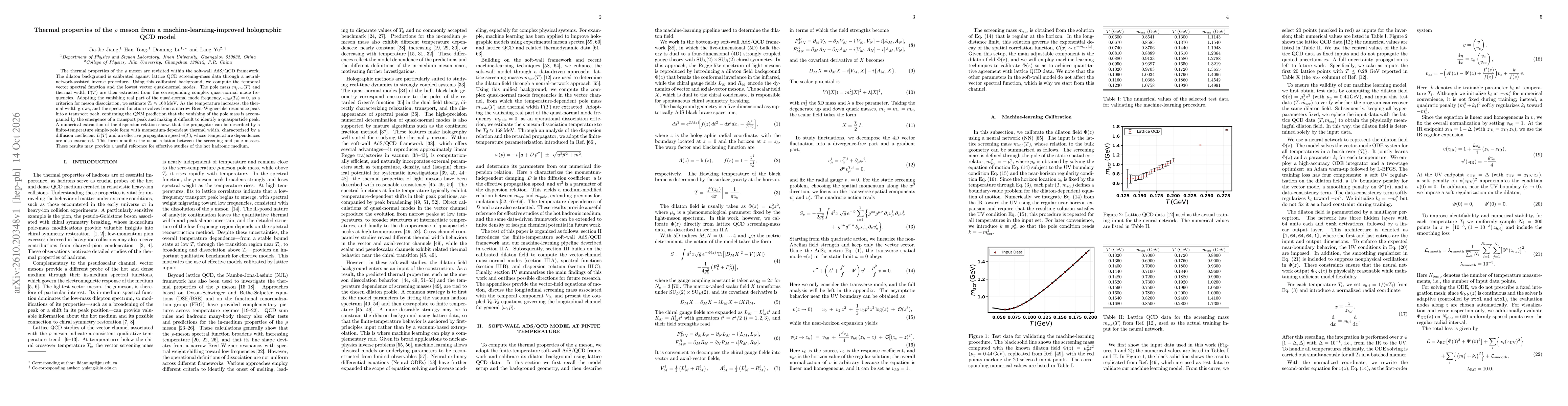 Thumbnail for Thermal properties of the $ρ$ meson from a machine-learning-improved holographic QCD model