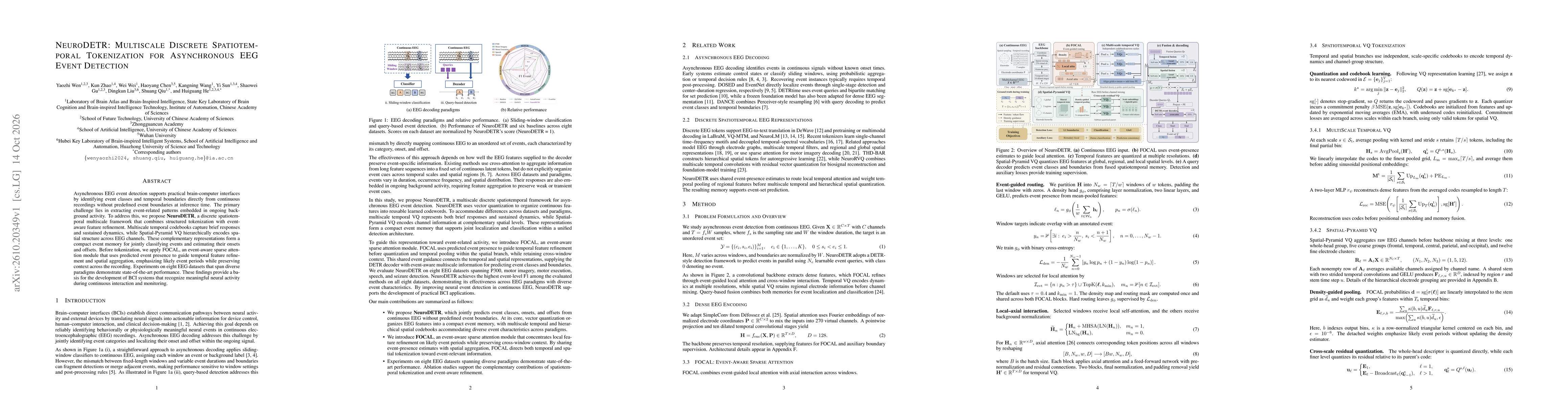 Thumbnail for NeuroDETR: Multiscale Discrete Spatiotemporal Tokenization for Asynchronous EEG Event Detection