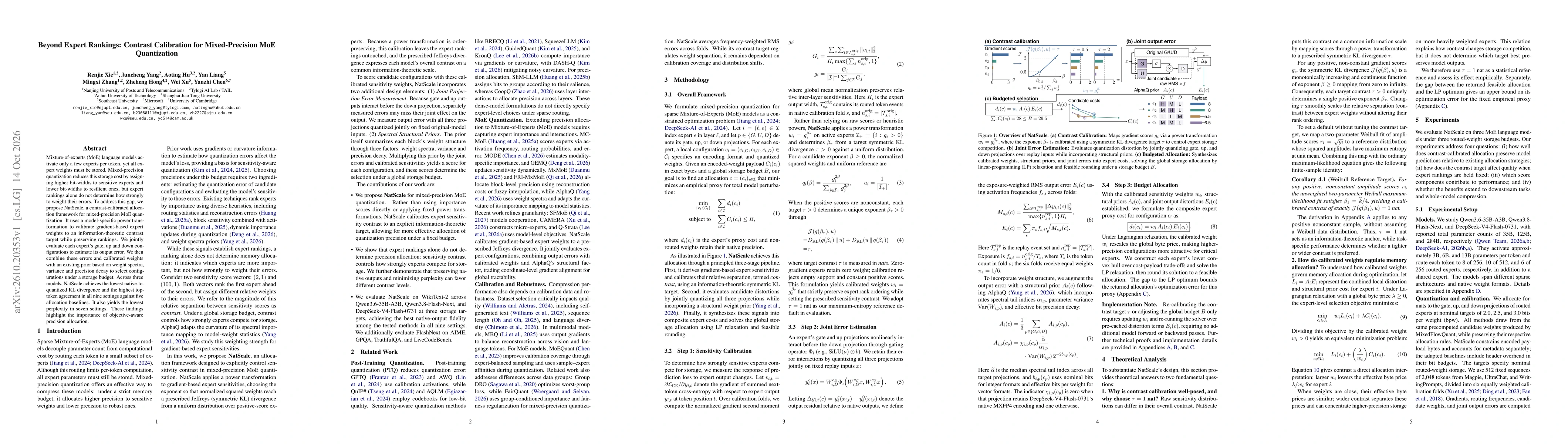 Thumbnail for Beyond Expert Rankings: Contrast Calibration for Mixed-Precision MoE Quantization