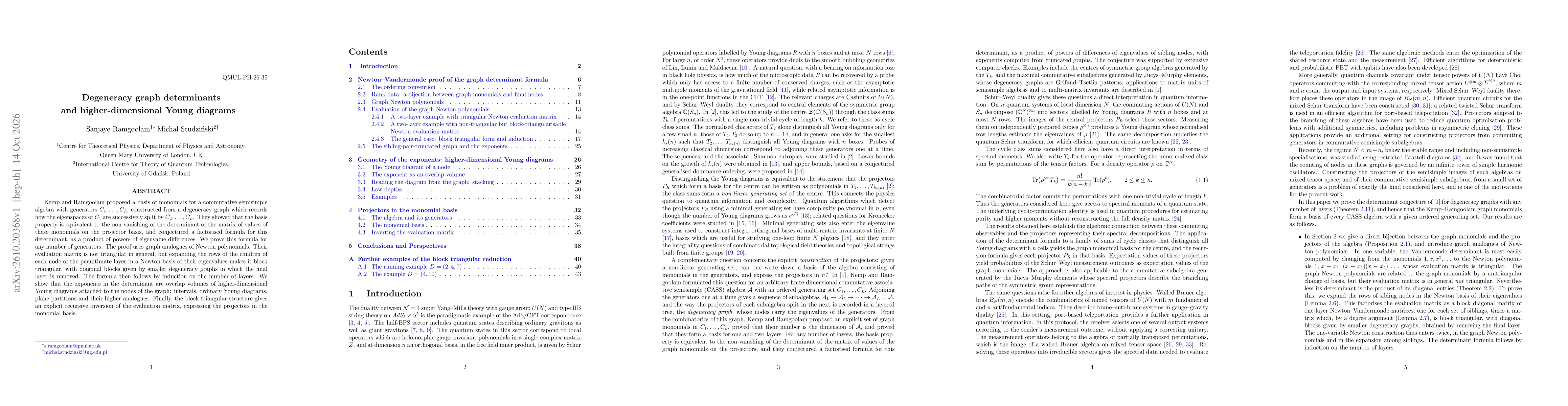 Thumbnail for Degeneracy graph determinants and higher-dimensional Young diagrams