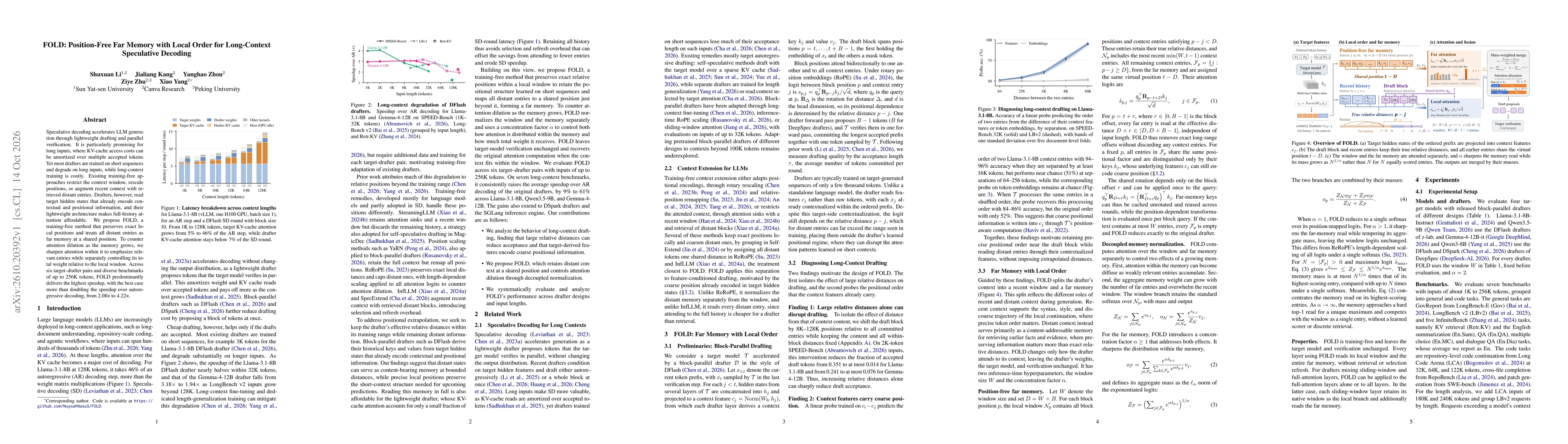 Thumbnail for FOLD: Position-Free Far Memory with Local Order for Long-Context Speculative Decoding